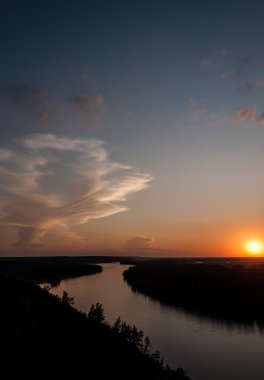 nehir gökyüzü günbatımı güneş