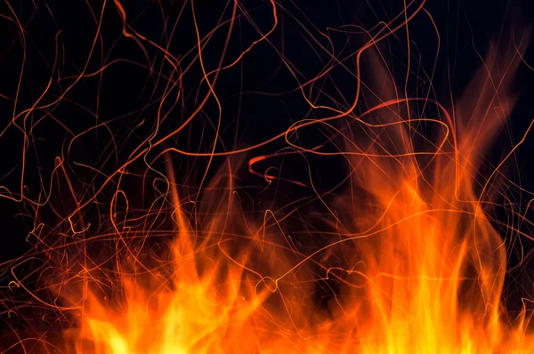 Fire flame spark — Stock Photo, Image