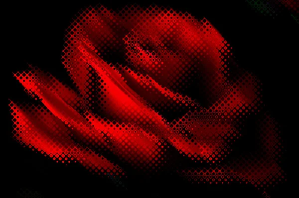 Άντληση καμπύλες μοτίβο κόκκινο τριαντάφυλλο μαύρο — Φωτογραφία Αρχείου