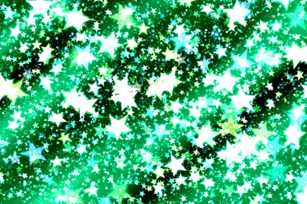 Abstrato verde estrelas fundo — Fotografia de Stock