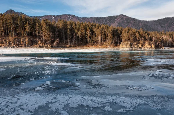 Rivier berg water ice — Stockfoto