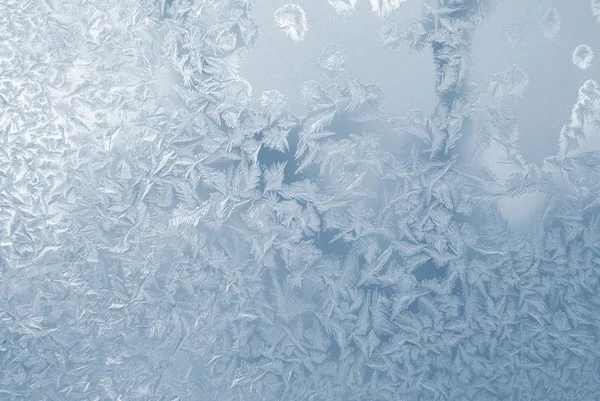 Flocos de neve de janela de padrão de geada — Fotografia de Stock