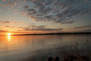 nehir gökyüzü günbatımı güneş