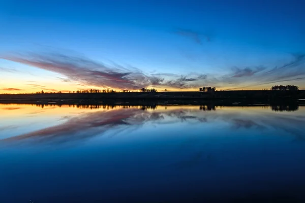 See Sonnenaufgang Himmel Wolken Reflexion — Stockfoto