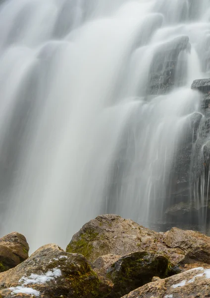 Waterfall rock stones autumn — Stock Photo, Image