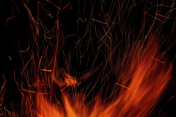 Fogo faísca chama fogueira faixas — Fotografia de Stock