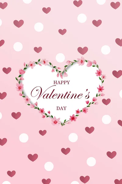 Nette Valentinstag Gruß Hintergrund Happy Valentine Day Card Design Mit — Stockfoto