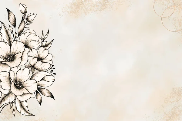 Boho stilinde soyut suluboya sanat geçmişi, çiçek desenli lüks davetiye şablonu, düğün kırtasiyesi için bohem tarzı illüstrasyon, davetiyeler, çiçek posteri, selamlar.