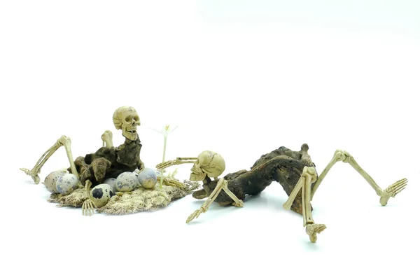 Esqueleto fantasma heterogénese conceito de arte — Fotografia de Stock