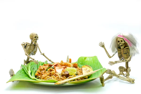 Esqueleto fantasma comida tailandesa . — Fotografia de Stock