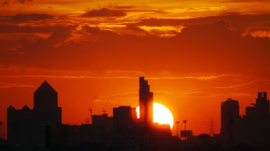 Alacakaranlık günbatımı Tayland.