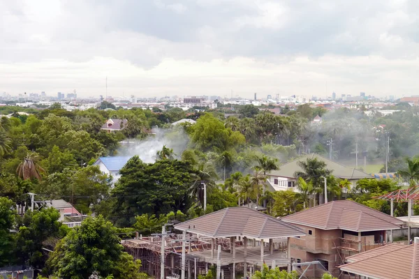 Smoke on house. — Stock Photo, Image