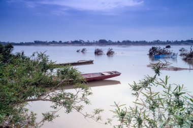 manzara nehir Tayland .