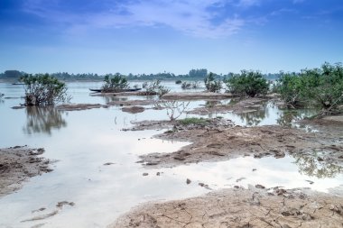 manzara nehir Tayland .