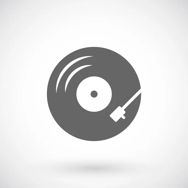 Vinyl skivspelare ikonen — Stock vektor