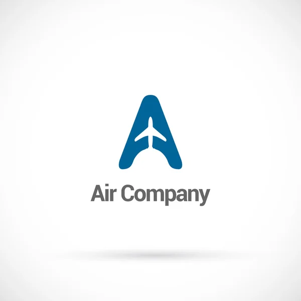 Plantilla de vector de diseño de logotipo de compañía aérea . — Vector de stock