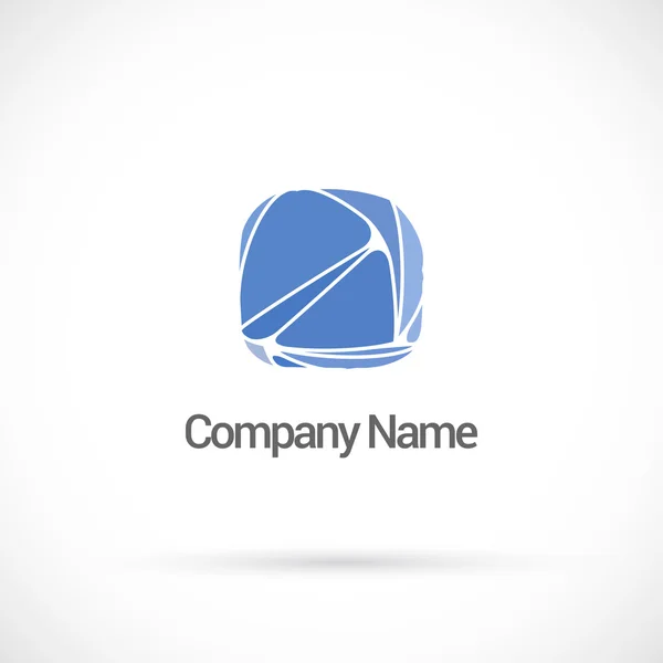 Modelo de vetor de design de logotipo azul abstrato . — Vetor de Stock