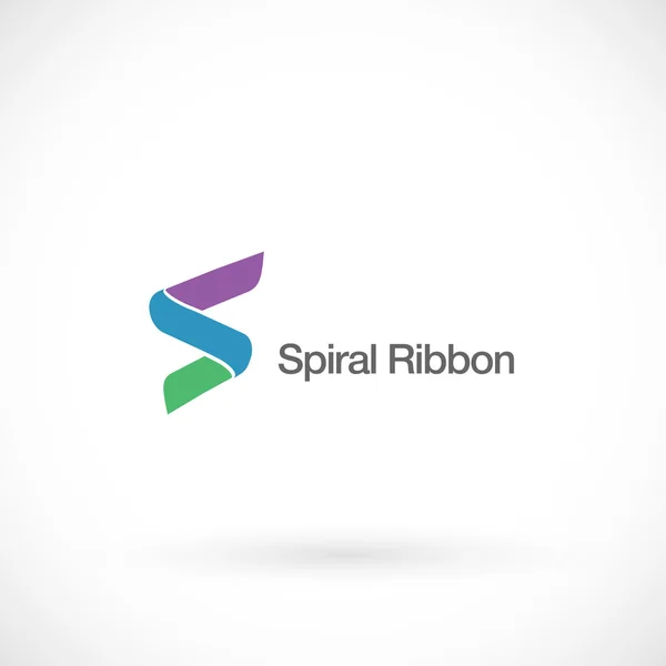 Ruban spirale, modèle de conception de logo vectoriel . — Image vectorielle