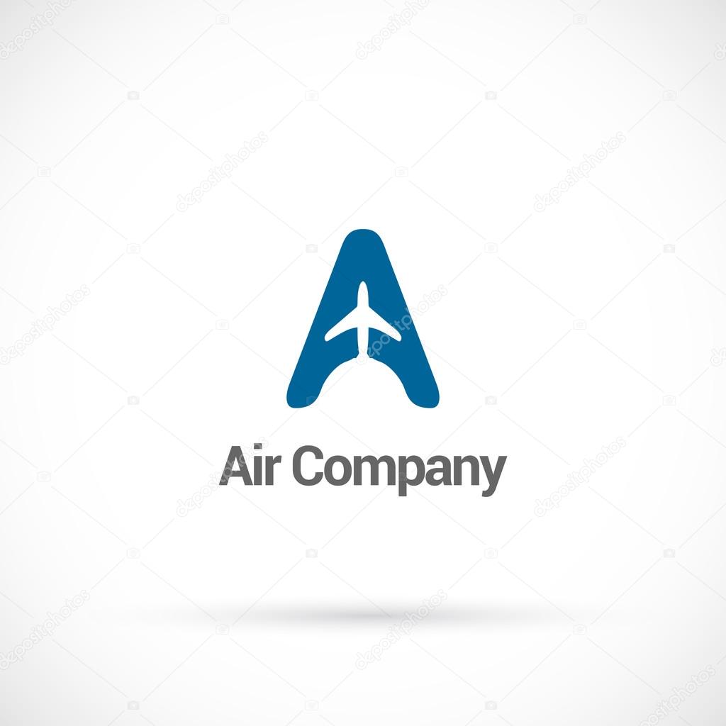 Air company logo design vector template.