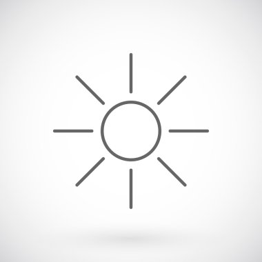 Güneş çizgisi simgesi