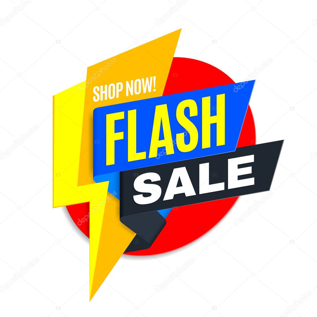 Flash sale promotion banner, original advertising background.