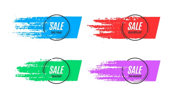Flat promotion original banner, sales background, price tag. — Stock Vector