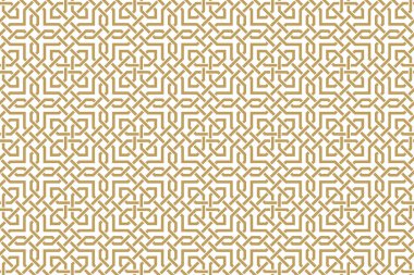 Otantik Arap tarzında kusursuz geometrik desen. Vektör illüstrasyonu