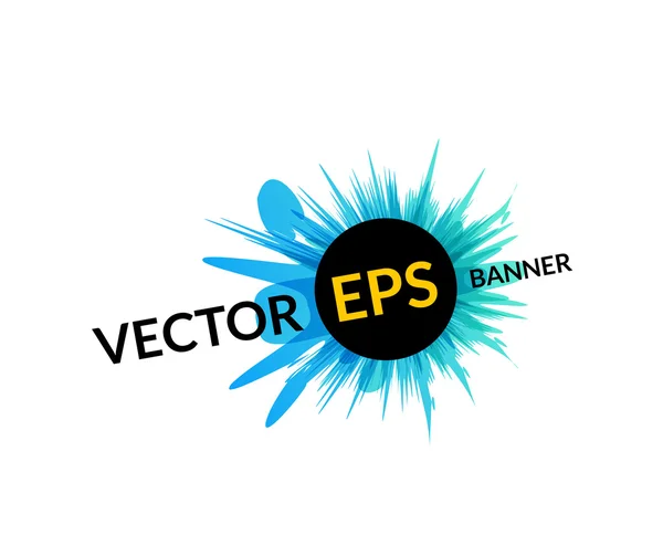 Plantilla de diseño de banner de explosión de tinta — Vector de stock