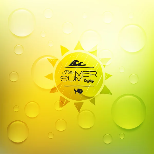 Retro summer label — Stock Vector