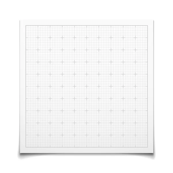 Grade quadrada isolada branca com sombra — Vetor de Stock