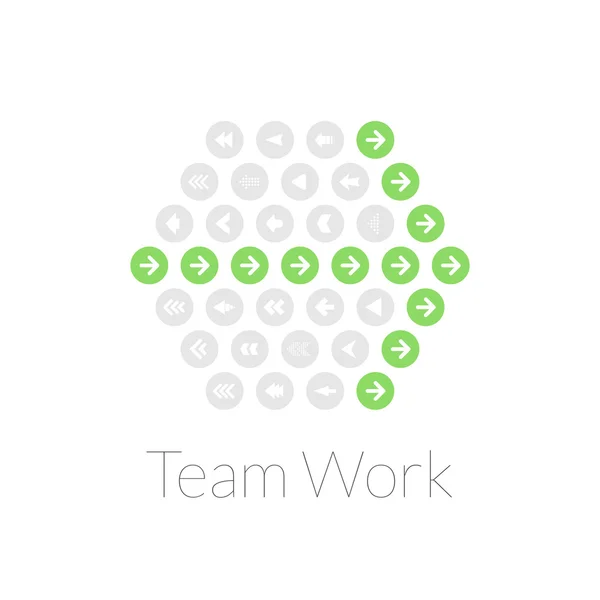 Team work flat design — Stock Vector