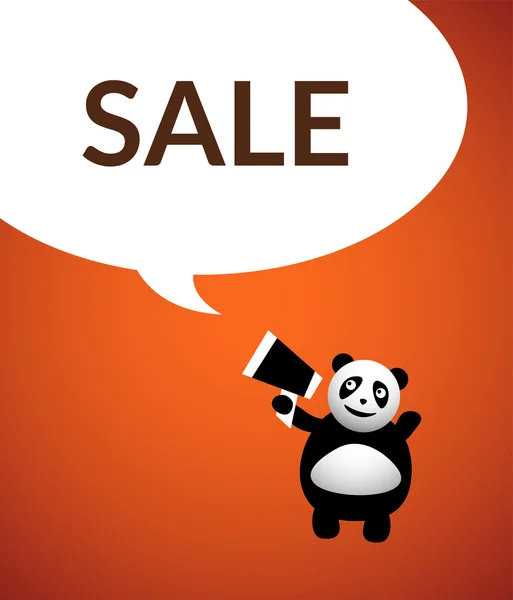 Panda personaggio dei cartoni animati — Vettoriale Stock