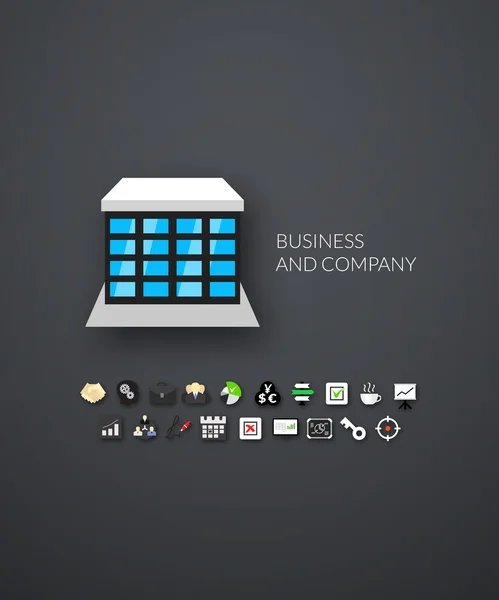 ビジネスと会社のアイコン — ストックベクタ