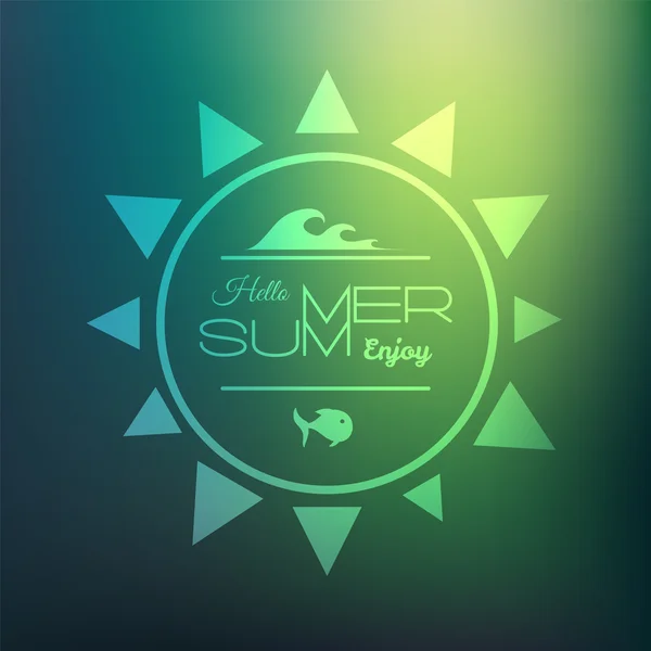 Sommer-Designkarte — Stockvektor
