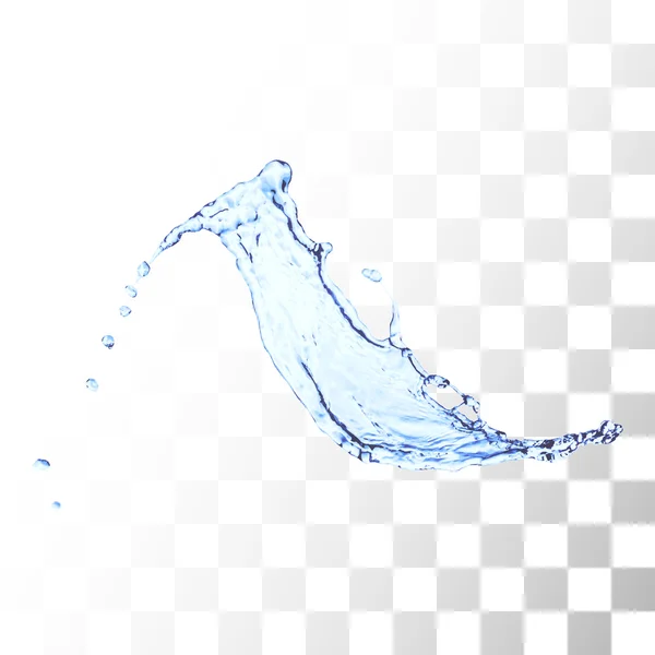 Blauer Wasserspritzer — Stockvektor