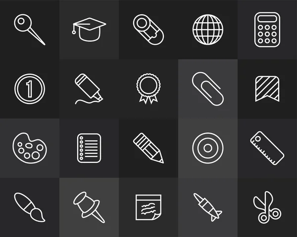 Iconos educativos — Vector de stock