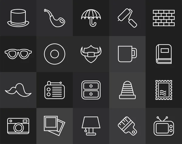 Iconos de esquema — Vector de stock