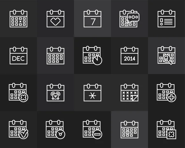 Calendario Iconos — Vector de stock