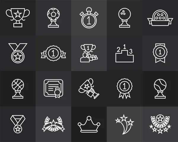Prizes and awards icons — Stock Vector