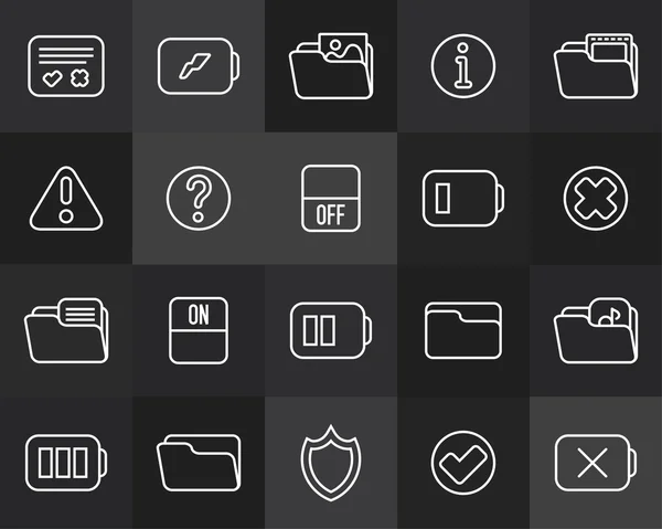 Iconos de esquema — Vector de stock