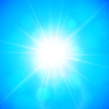 Картина, постер, плакат, фотообои "летний фон, летнее солнце с бликом объектива
", артикул 54748543
