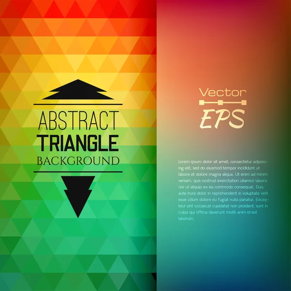 Retro-Mosaik aus geometrischen Dreiecksformen — Stockvektor