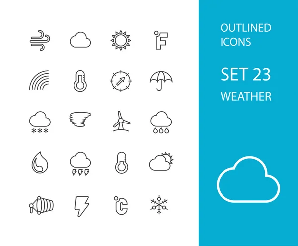 Outline icons thin flat design, modern line stroke style — Stock Vector