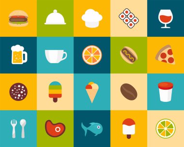 Yiyecek ve içecek ikonları