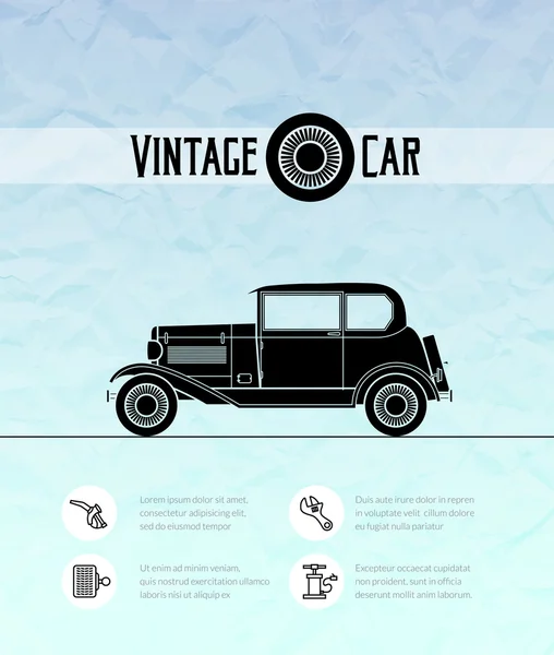 Retro car — Stock Vector