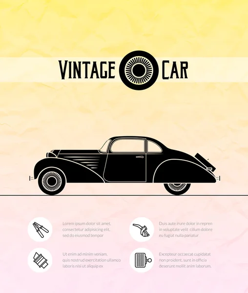 Retro car — Stock Vector