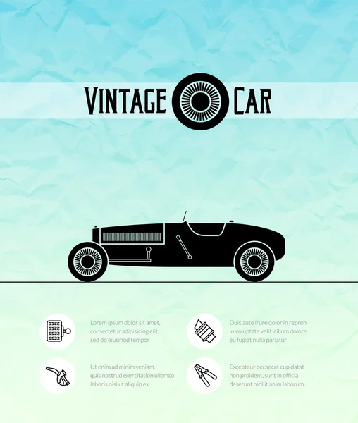 Ретро-спортивный автомобиль — стоковый вектор