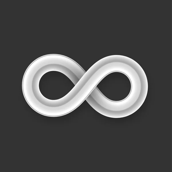 Symbol nekonečna šedá — Stockový vektor