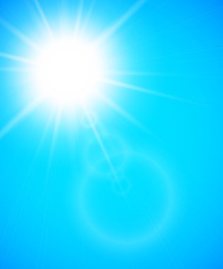 mercek parlaması ile yaz güneşi