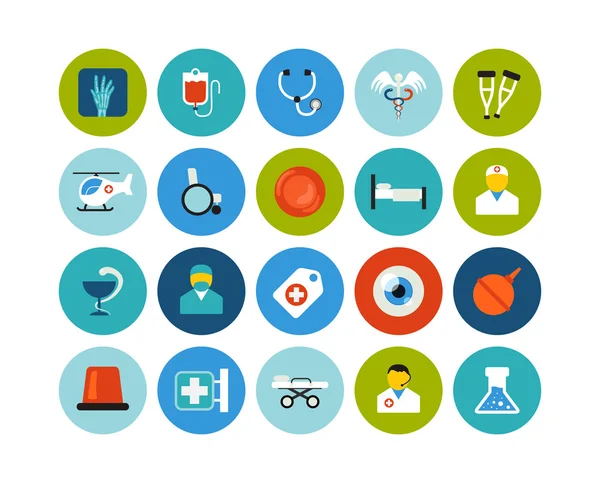 Medical flat icons set — Stock Photo, Image